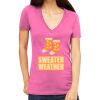 Tultex 214 - Ladies' Slim Fit Fine Jersey V-Neck Thumbnail