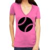 Tultex 214 - Ladies' Slim Fit Fine Jersey V-Neck Thumbnail